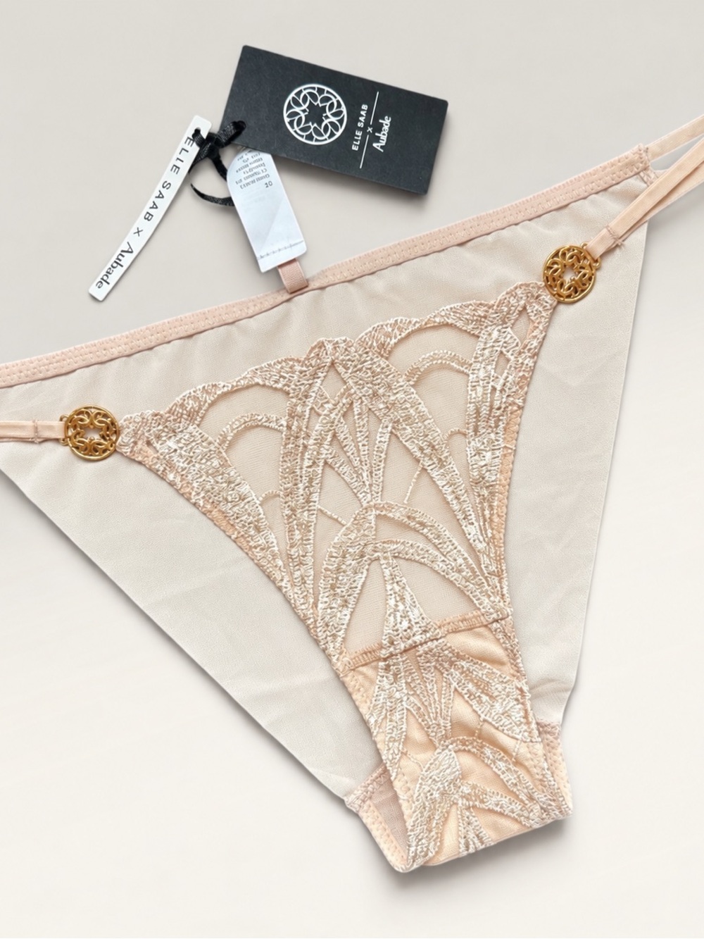 Elie Saab x Aubade My Desire Love Affair Hipster Briefs Blush Lace Panties Small